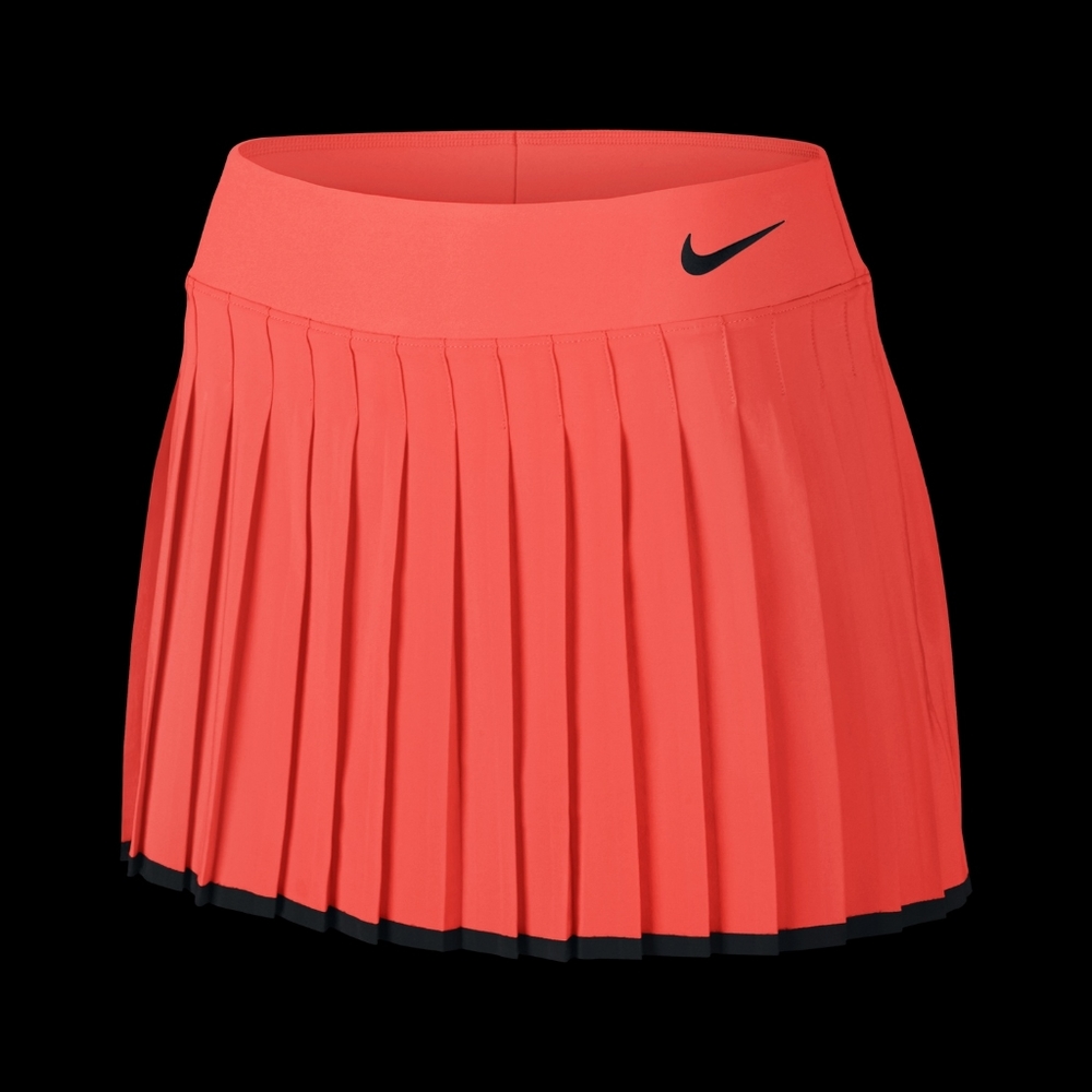Orange Nike Women's Dri Fit Tennis Skirt